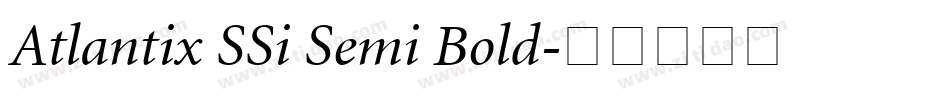 Atlantix SSi Semi Bold字体转换